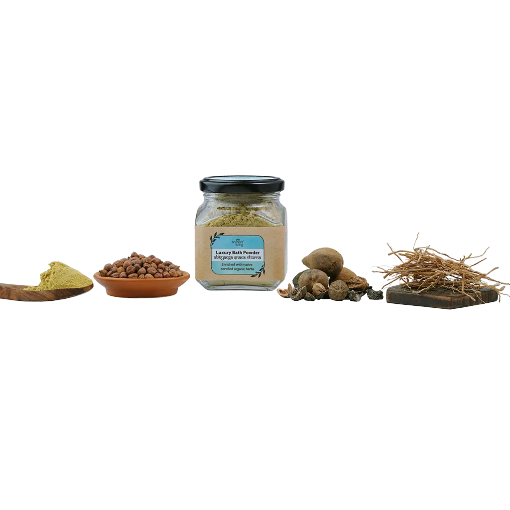 Ancient Living Organic Luxury Bath Powder Jar - 100 gm
