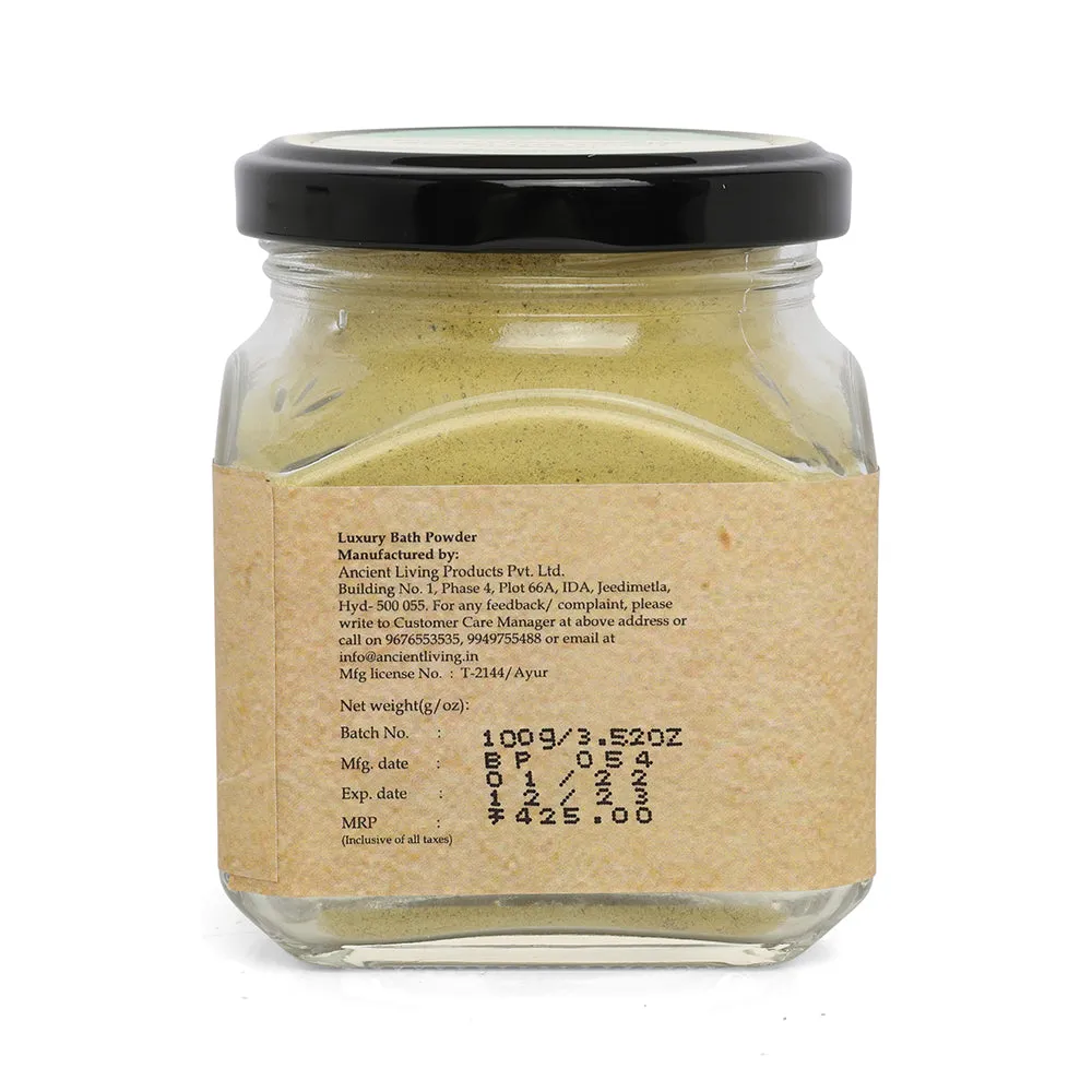 Ancient Living Organic Luxury Bath Powder Jar - 100 gm