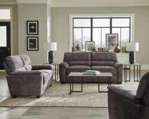 Charcoal Grey - Hartsook 2-piece Pillow Top Arm Living Room Set Charcoal Grey