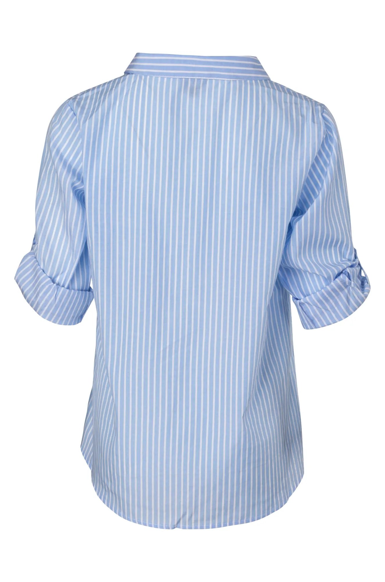 Cotton Rich Shirt | Soft Blue Stripe | 6162A1