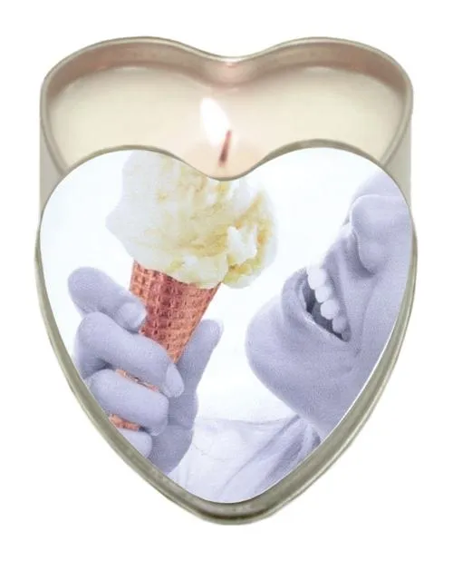 Earthly Body Sun Touched Edible Candle - Heart Tin 4.7 Oz