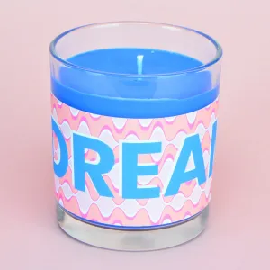 Gooseberry & Elderflower Blue & Pink DREAM Retro Print Candle
