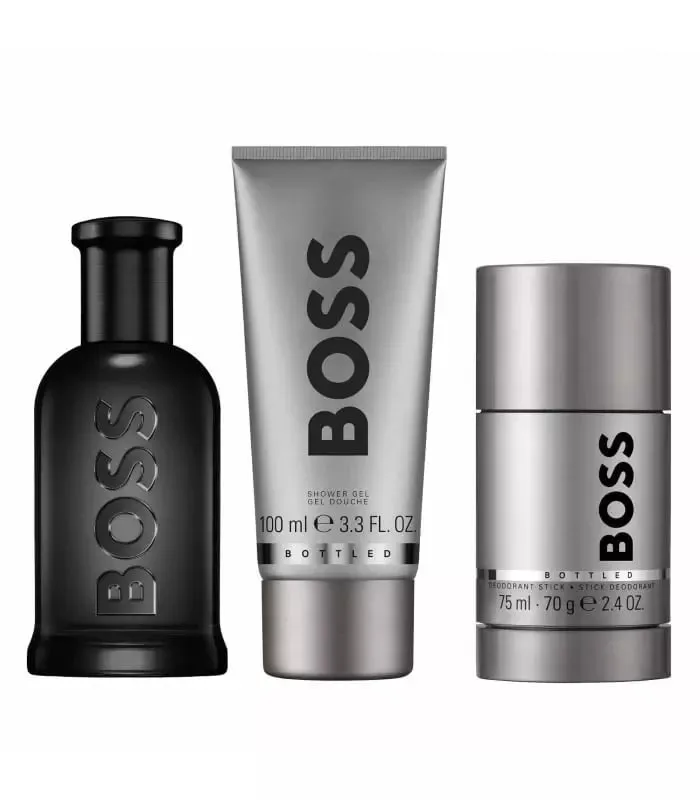 Hugo Boss Bottled Men's Gift Set (100ml Parfum   100ml Shower Gel   75ml Deodorant Stick)