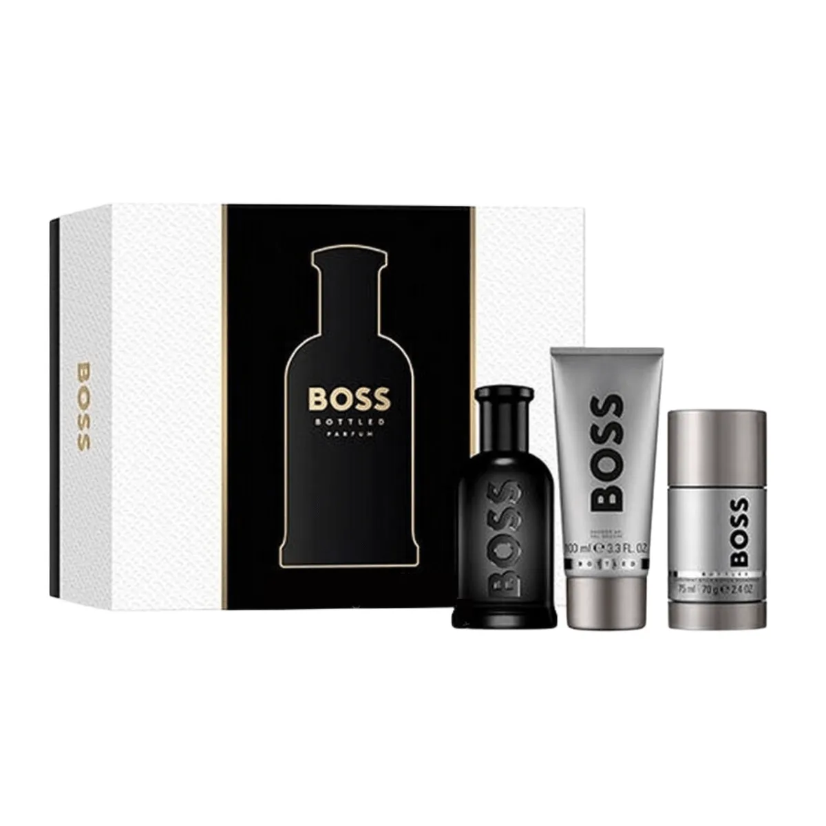 Hugo Boss Bottled Men's Gift Set (100ml Parfum   100ml Shower Gel   75ml Deodorant Stick)