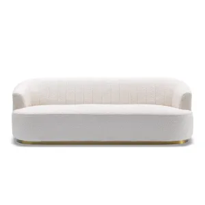 MUSCAT White Boucle Fabric Sofa