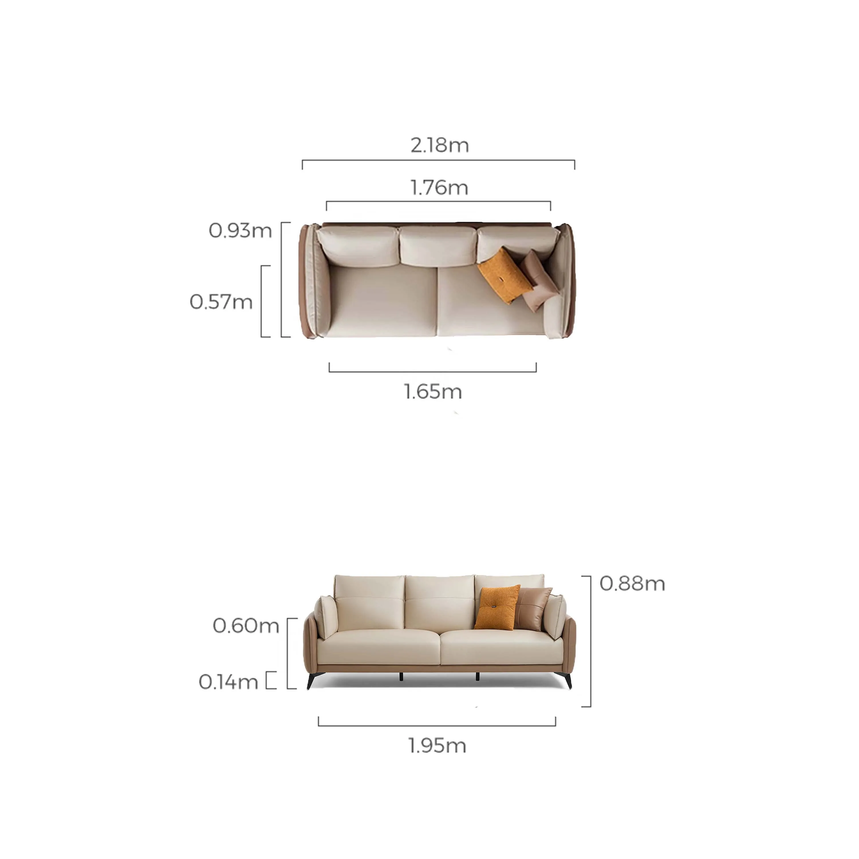 PAIGE Comfort Leathaire Sofa