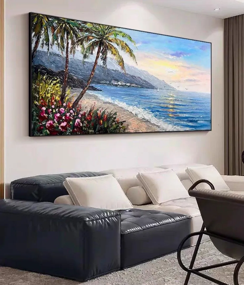 RomAntIc Beach Oil Painting