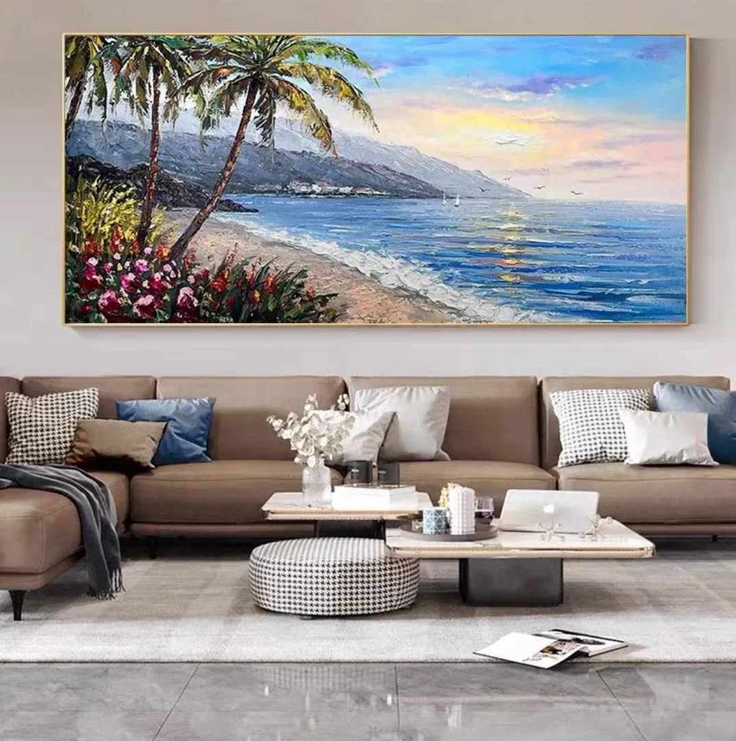 RomAntIc Beach Oil Painting