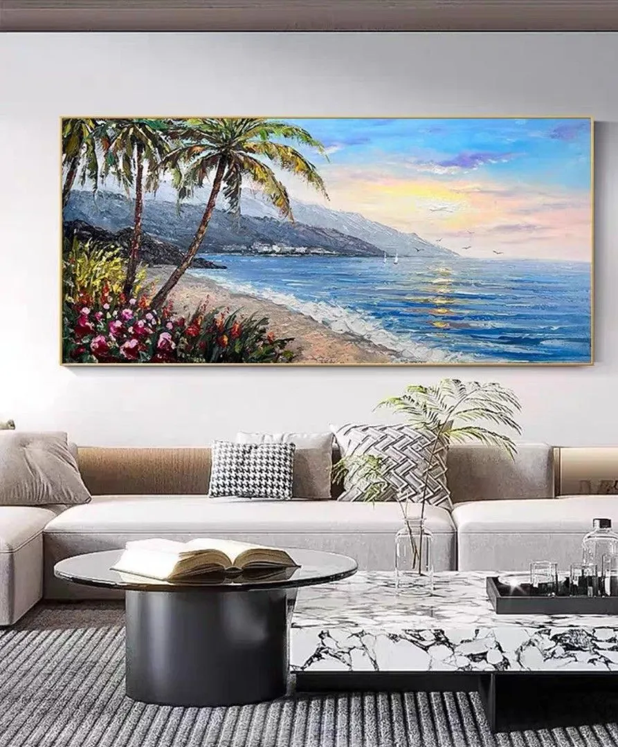 RomAntIc Beach Oil Painting