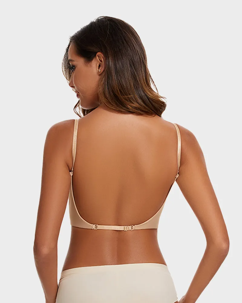 SheCurve® Low Back Secret Plunge Bra - Black White (2 Pack)