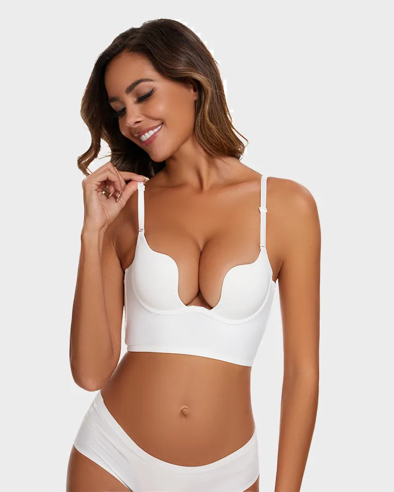 SheCurve® Low Back Secret Plunge Bra - Black White (2 Pack)