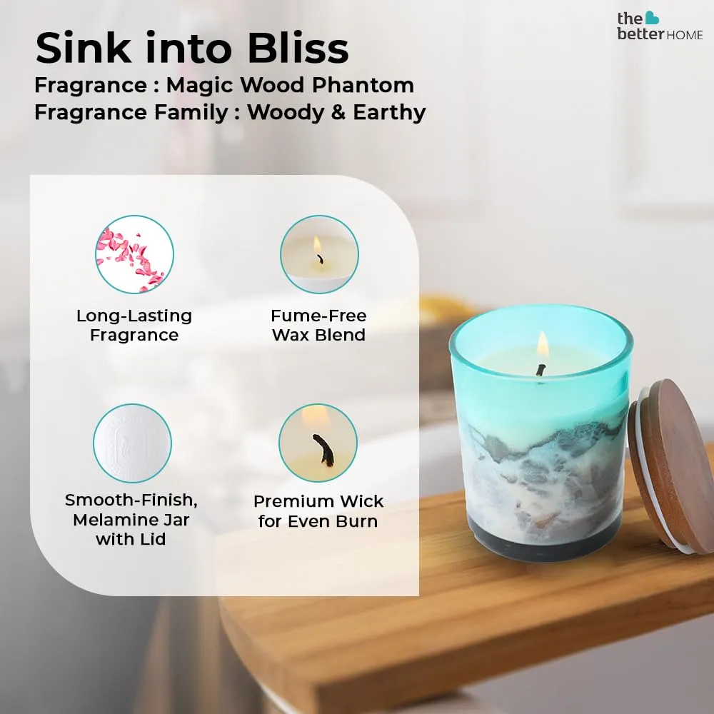 The Better Home Scented Candles for Gifting | 30 Hrs Burn Time | Aromatherapy Soy Wax Candles for Home Decor Fragrance | Aesthetic Candles for Home | Wood Phantom Aroma Scented Candles for Bedroom