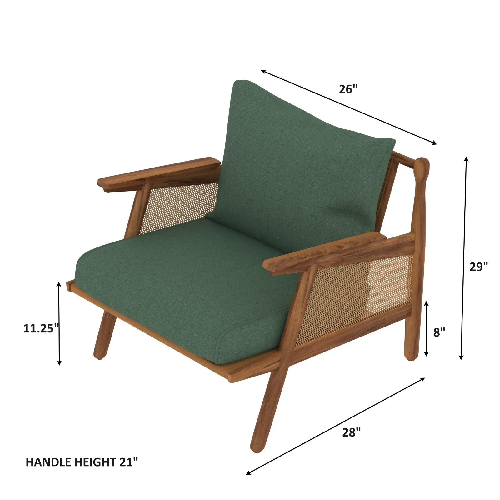 Traditional Soft Comfort Wooden Handmade Classic Arm Chair