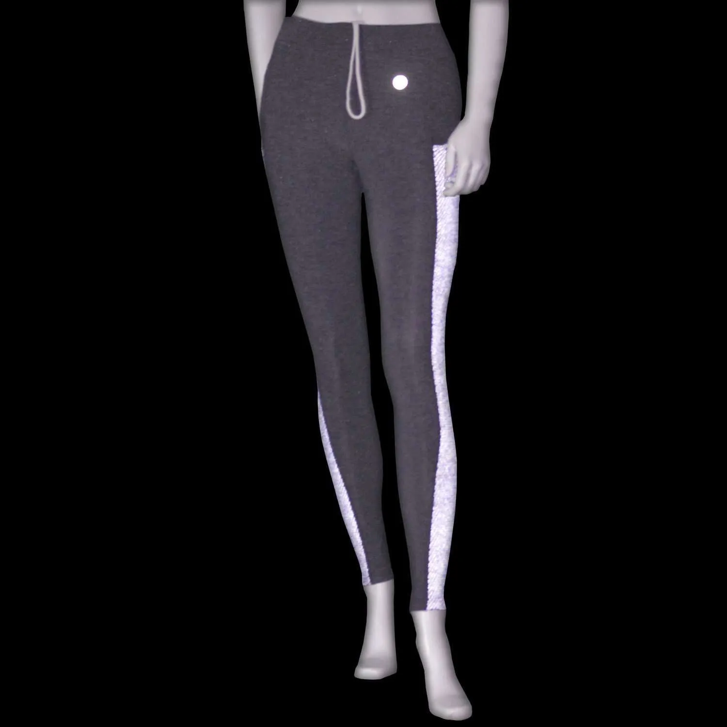 Women's Reflective Trailblazer High Rise Tight in Heather Gray